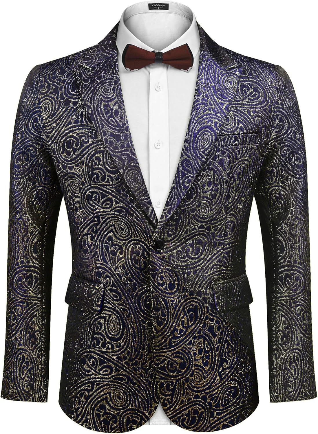 Gefomuofe Galaxy Anzug - Slim Fit Sakko Mit Galaxie Druck