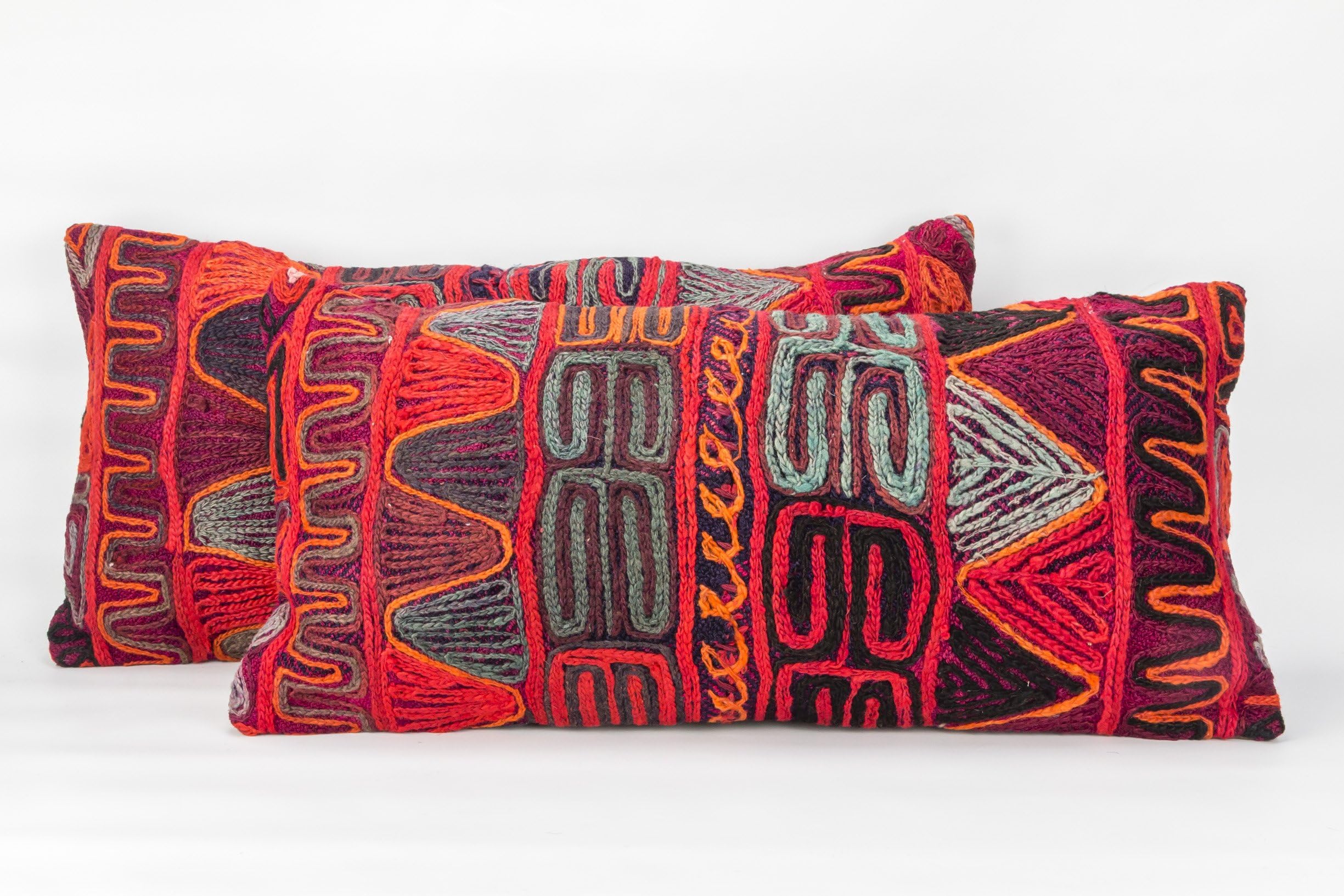 Pair of Kilim rug Cushion Cover 12x24 inches (30x60 cm)