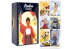 RYVE Awaken Tarot Cards with Guide Book - Modern Tarot Deck Inspired by The Rider Waite Tarot Deck - Tarot Cards for Beginners and Professionals, Beginner Tarot Decks with Guidebook, Tarot Cards Deck