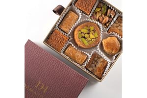 Damaskino Home Assorted Baklava Gift Box 4.5oz – 9 Pieces Turkish Baklava Pastry Dessert – Traditional Middle Eastern Sweets 