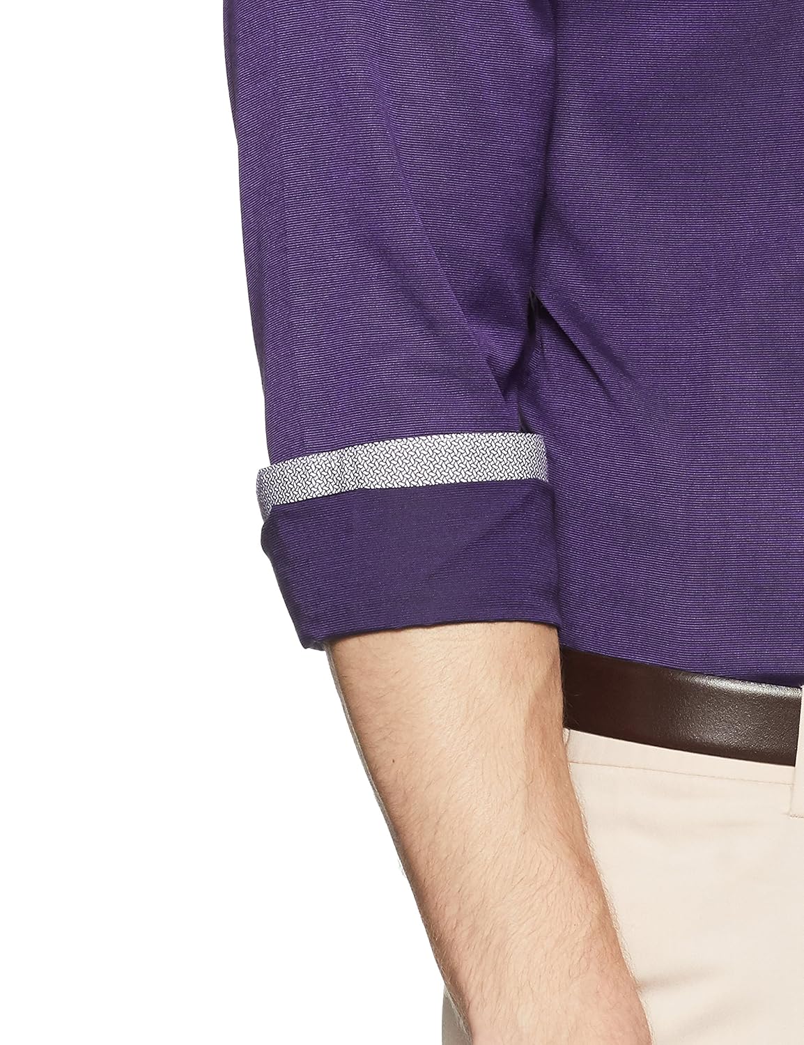 peter england men's plain slim fit synthetic formal shirt