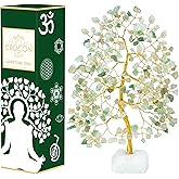 Green Jade Crystal Tree Gemstone Tree of Life Quartz Base Chakra Bonsai Tree for Room, Office & Bedroom Decor Spiritual Gift Meditation Birthday Gift for Women Mom her Sister housewarming gifts home