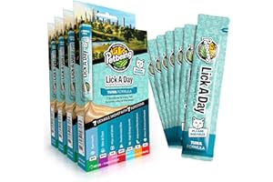 PETBEING Lick a Day | Specially Formulated 7-in-1 Functions Daily Real Meat Lickable Cat Supplemets | Tasty Cat Puree Squeeze ups for Cats & Pet Vitamins Combination (7-Pack x 4, Tuna)
