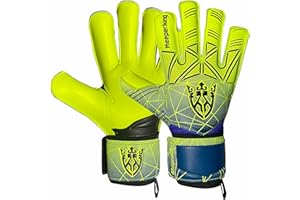 Keeperking Soccer Goalie Goalkeeper Gloves for Kids Boys Youth & Adult,Latex Strong Grip Palms with Removable Finger Spines Protection Children Football Gloves for Training/Match(Sizes 5-10,6 Styles)