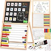 Magnetic Letters and Numbers, Abacus for Kids Math, Fridge Magnets Easel for Kids, Alphabet Magnets, Magnetic Alphabet Letter