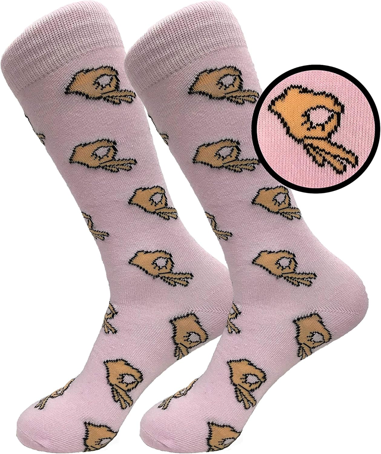 Balanced Co. Circle Game Meme Dress Socks Funny Socks Crazy Socks Casual Cotton Crew Socks (Beige): Clothing