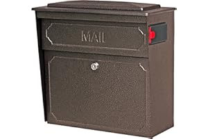 Mail Boss 7174 Townhouse, Bronze Wall Mount Decorative Locking Security Mailbox For Home,Medium