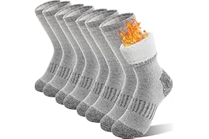 Sandsuced Kids Merino Wool Hiking Socks Girls Boys Toddler Winter Thermal Warm Cozy Boot Thick Cushion Socks 4 Pairs