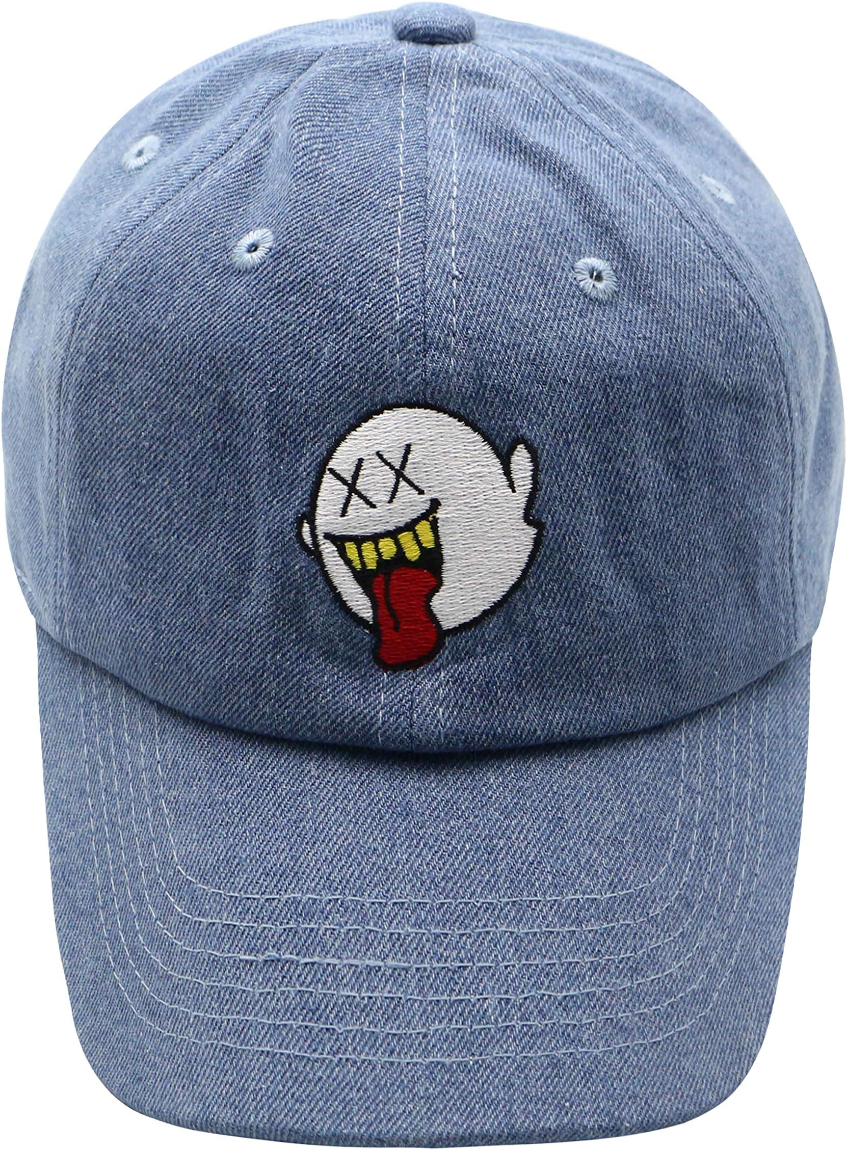 Distressed Boo Dad Hat Embroidered Baseball Cap Cotton Hat Ponytail for Men and Women