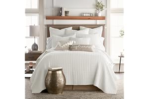 Levtex Home - Mills Waffle - King/Cal King Quilt Set - Cream Cotton Waffle - Quilt Size (106 x 92in.), Sham Size (36 x 20in.)