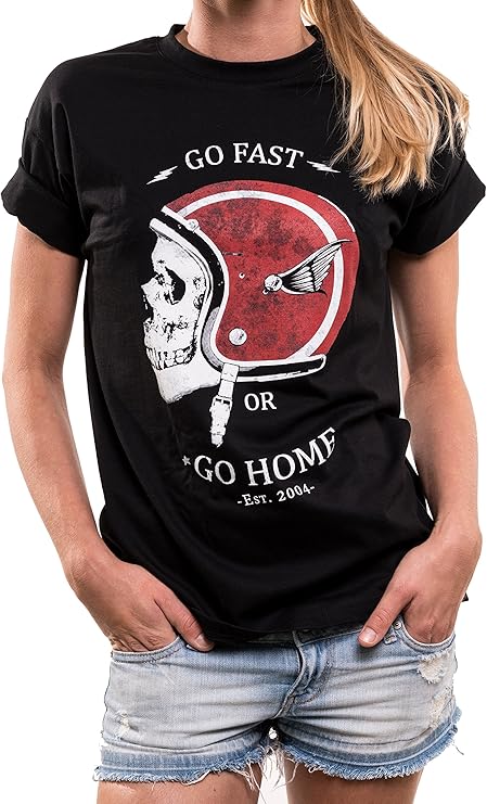 camiseta para mujer motera