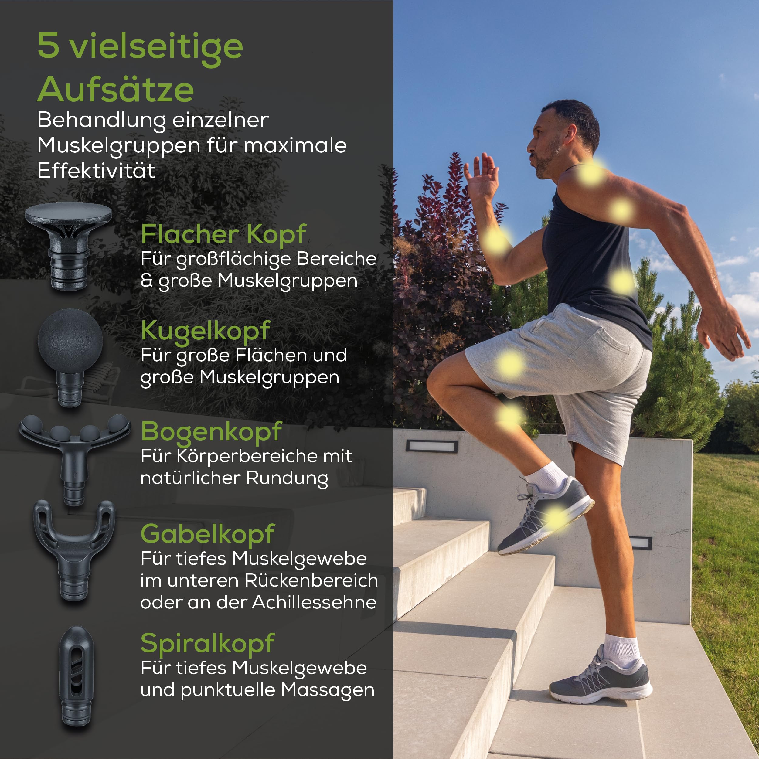 Beurer PowerReload Massagepistole, professionelle Triggerpunktmassage für Entspannung & Regeneration, kraftvolles Muskelmassagerät mit 5 Aufsätzen, 5 Intensitätsstufen, extrem leise & Akku bis zu 4h 5