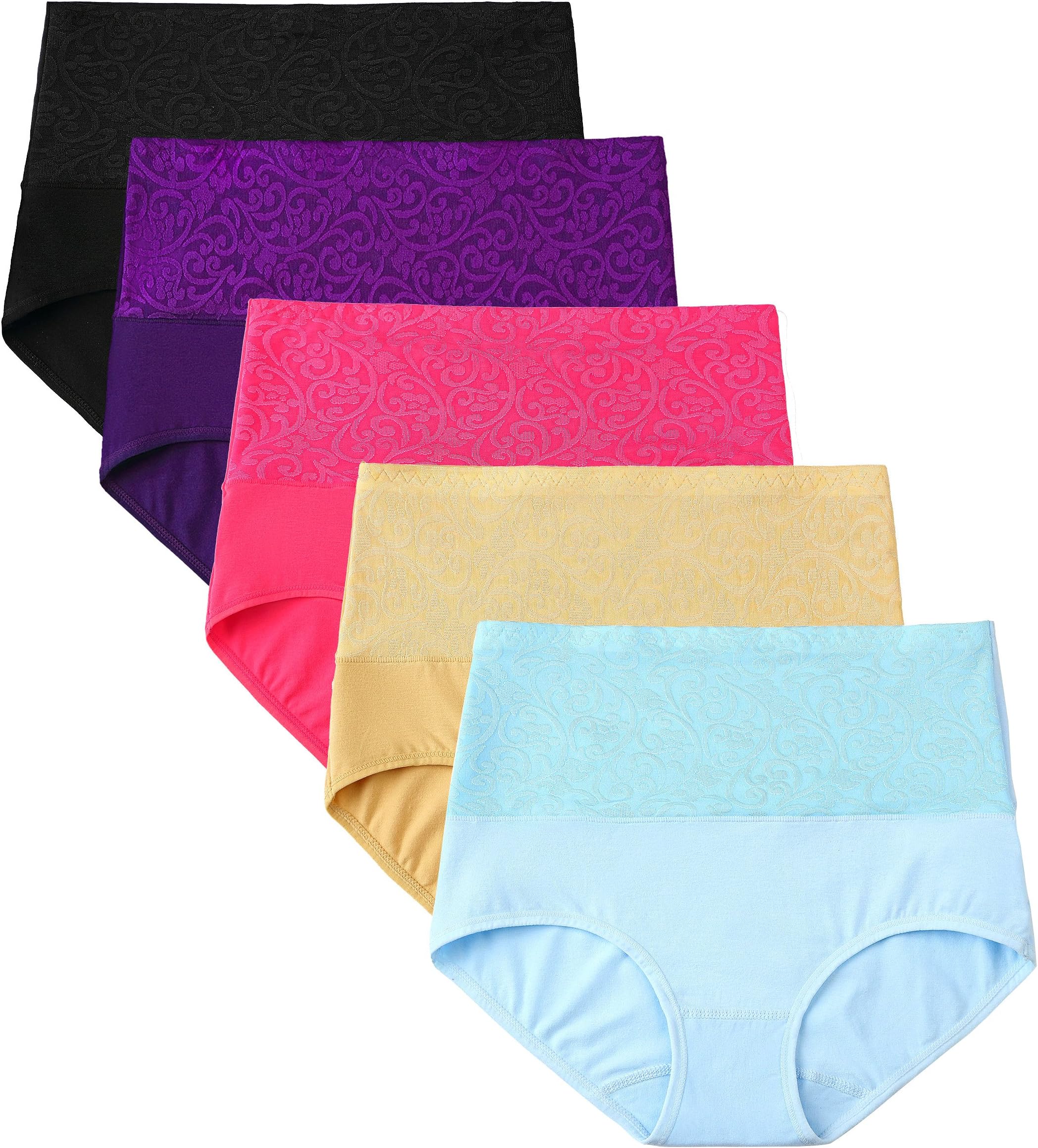 Womens High Waisted Cotton Briefs Underwear Tummy Control C-Section Recovery Soft Stretch Panties