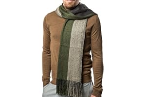Marino Avenue Mens Scarf, Knit Striped Scarf, Long Winter Mens Scarves In An Elegant Gift Box