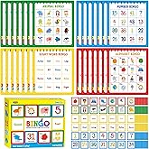 Family Bingo Game, Alphabet Animal Sight Word and Number Bingo Board Game, Counting and Matching Skills Classic Educational G
