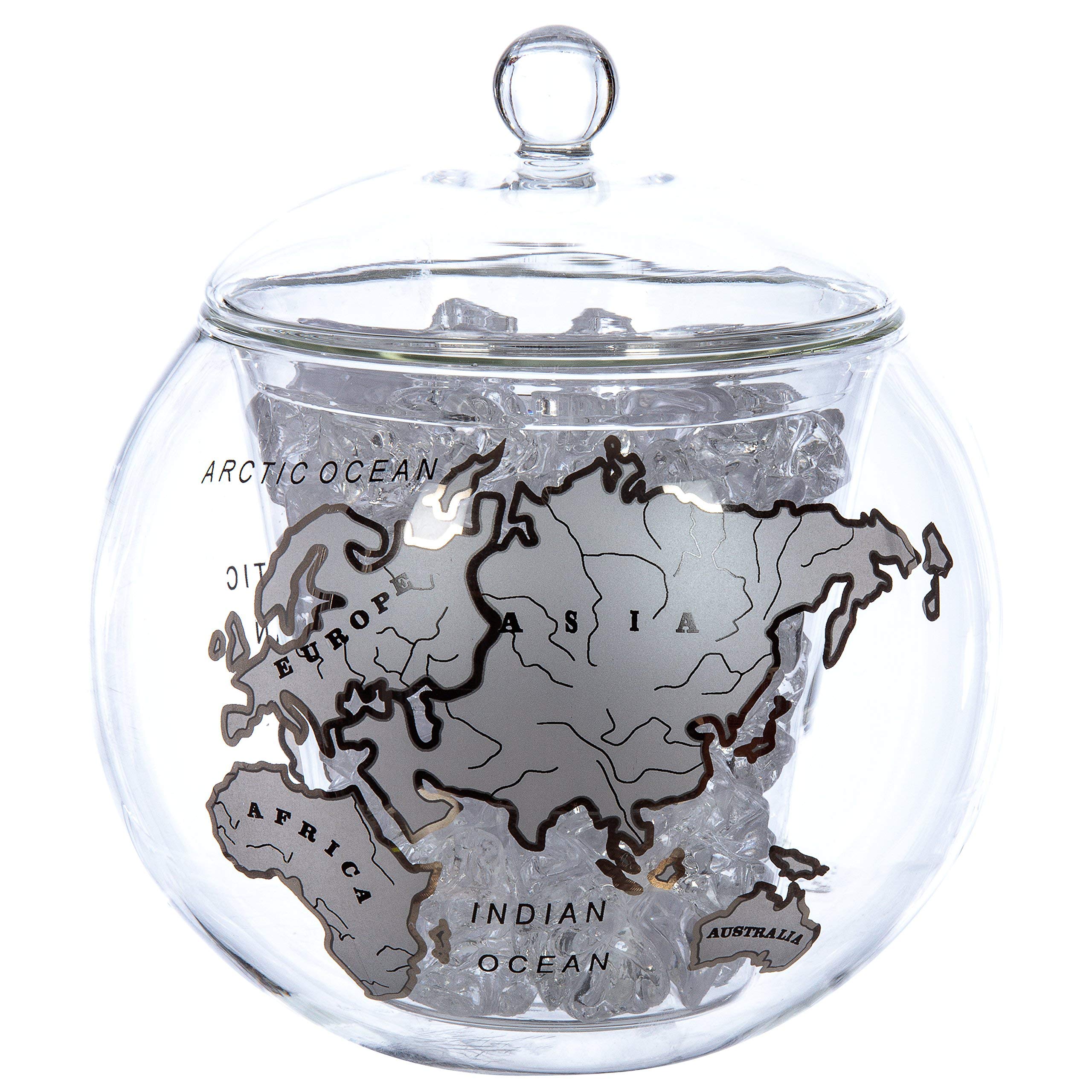 Mixology Vintage Globe Ice Bucket Silver
