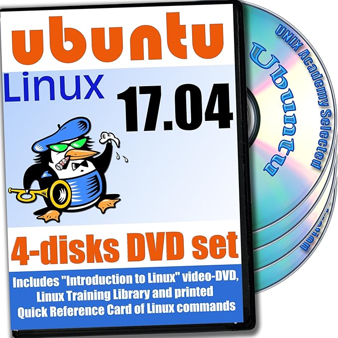 Ubuntu Linux 16.10, DVD d'installation 4Disques Et Reference Set