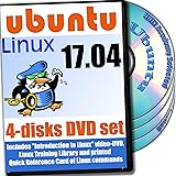Ubuntu 17.04, Newest Linux Release 4-discs DVD Installation and Reference Set
