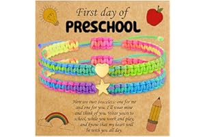 C-leen Back to School Supplies, First Day of Kindergarten Preschool Colorful Beaded Bracelets for Mommy and Me Back to School Stuff Gifts