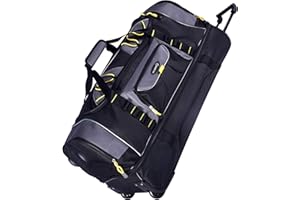 TPRC Sierra Madre II Upright Rolling Duffel Bag, Black/Gray, 36-Inch