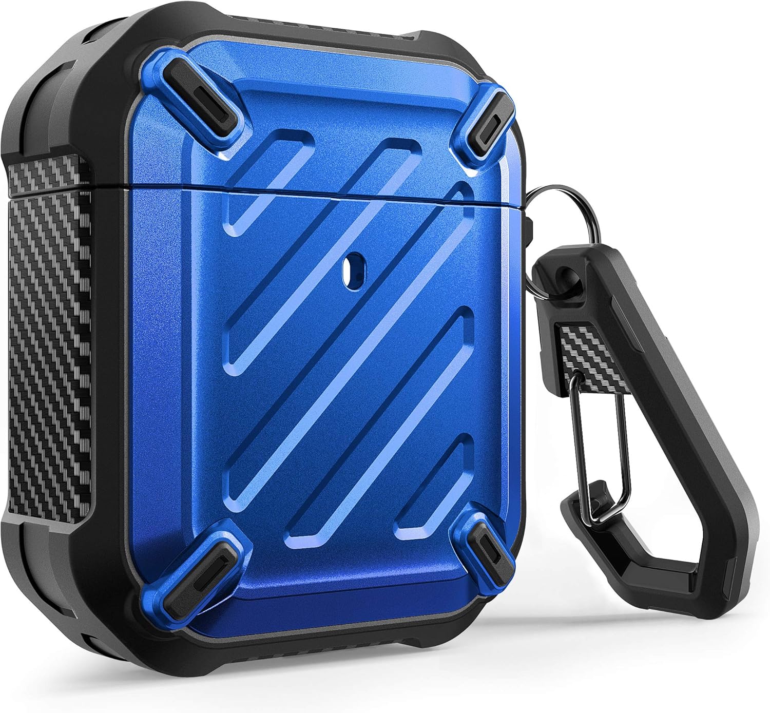 SUPCASE Unicorn Beetle Pro Series Case Designed for Airpods 1 & 2, Full-Body Rugged Protective Case with Carabiner for Apple Airpods 1st & 2nd (Blue)