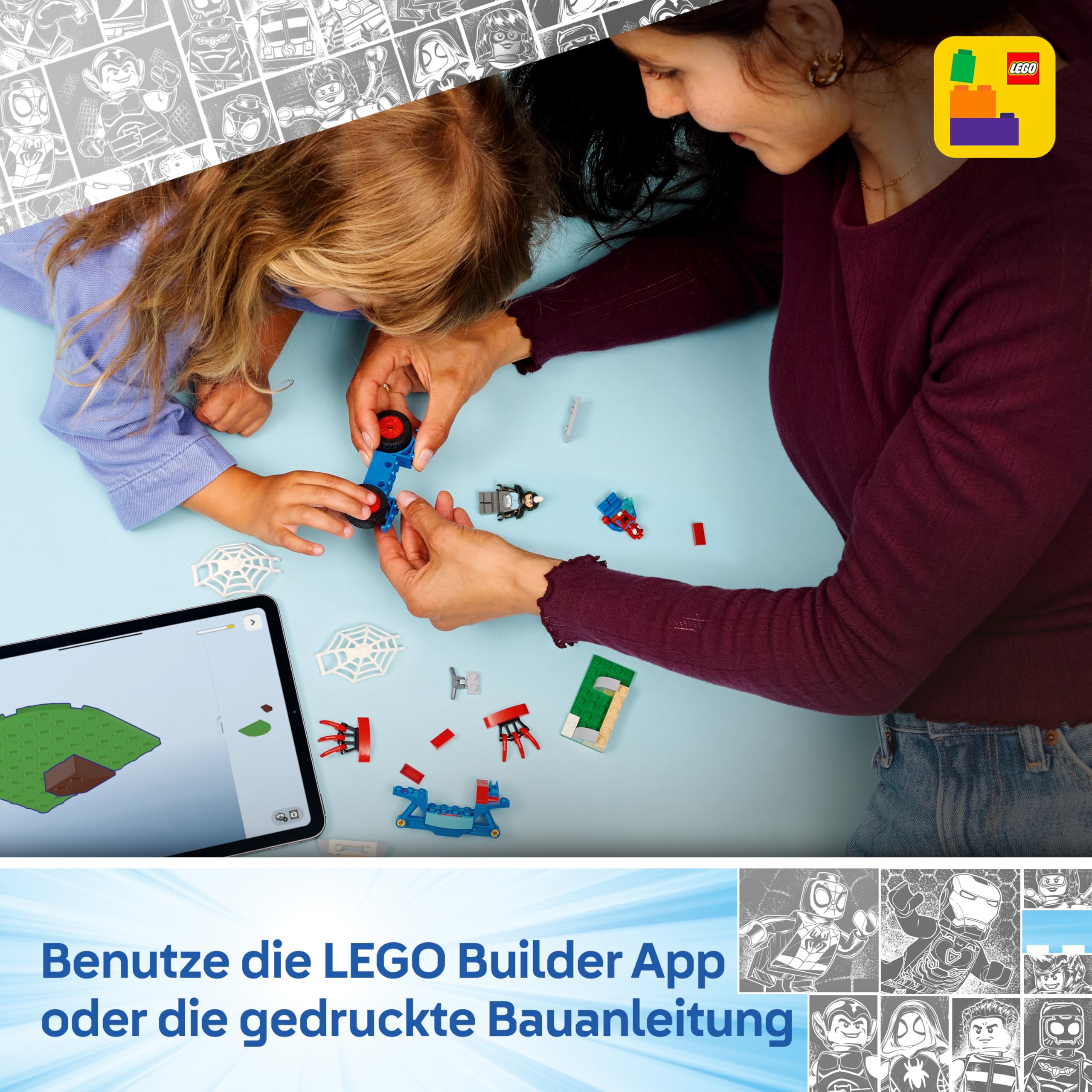 LEGO ǀ Marvel Spidey und Seine Super-Freunde Spidey auf Motorrad vs. Rhino - Superhelden Spielzeug mit Motorrad und 2 Minifiguren - Geschenk für Jungen ab 4 Jahren und Fans der Serie - 11206 4