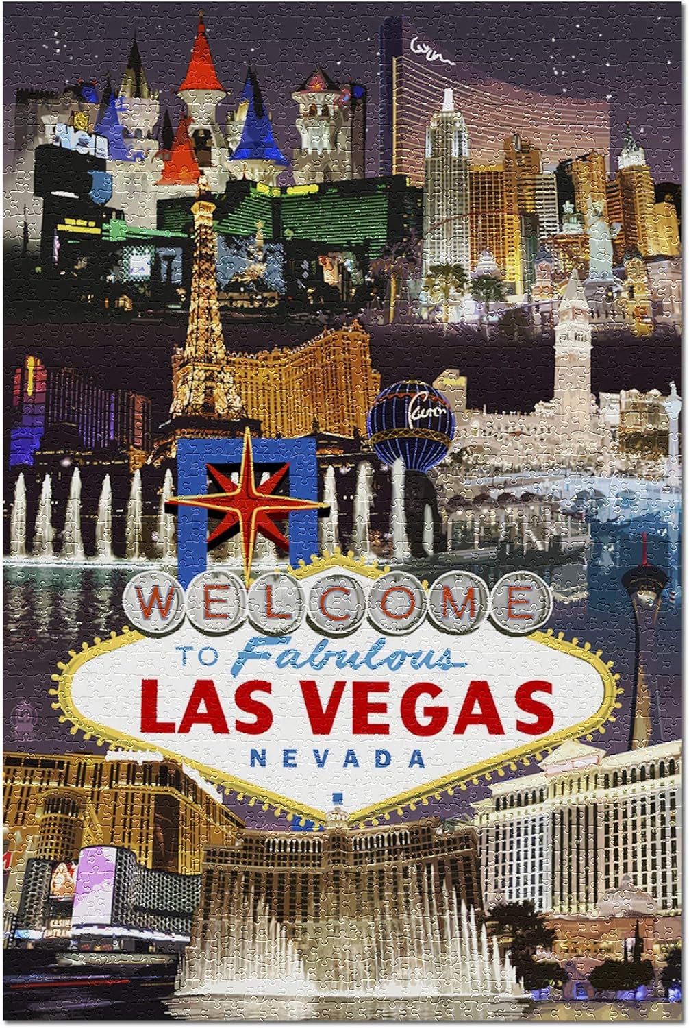 Quality Metal Tin Sign 12X16 Las Vegas Nevada Casinos and Hotels Montage Sign,Plaque Art Shark Island Boat Great Metal Tin Sign Metal Signage Wall Decoration Garage Shop bar Living Room Wall Art