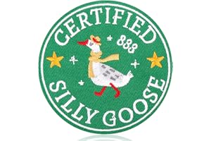Goose Morale Patch, 3.15 Inch Funny Silly Goose Embroidered Emblem Patch Cute Iron on & Sew on Applique DIY Accessories Decor