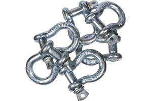 J&R QUALITY TOOLS VCT 10 Pack 1/2" Bow Shackle Clevis Screw PINS Anchor Rigging / 2 TON