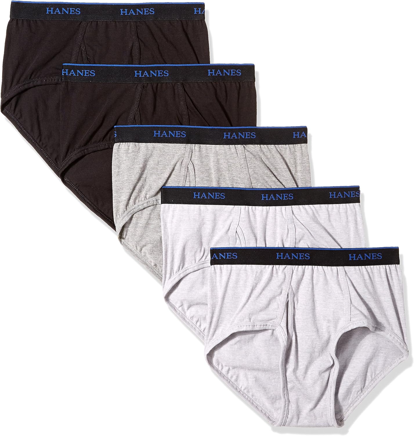 Hanes Mens 5Pack Comfortblend Dyed Brief with FreshIQ Clothing Underwear