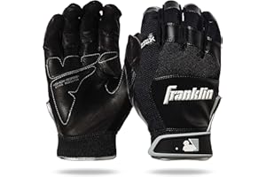 Franklin Sports MLB Baseball Batting Gloves - Shok-Sorb X Batting Gloves for Baseball + Softball - Adult + Youth Padded Non-Sting Batting Glove Pairs - Multiple Colors + Sizes