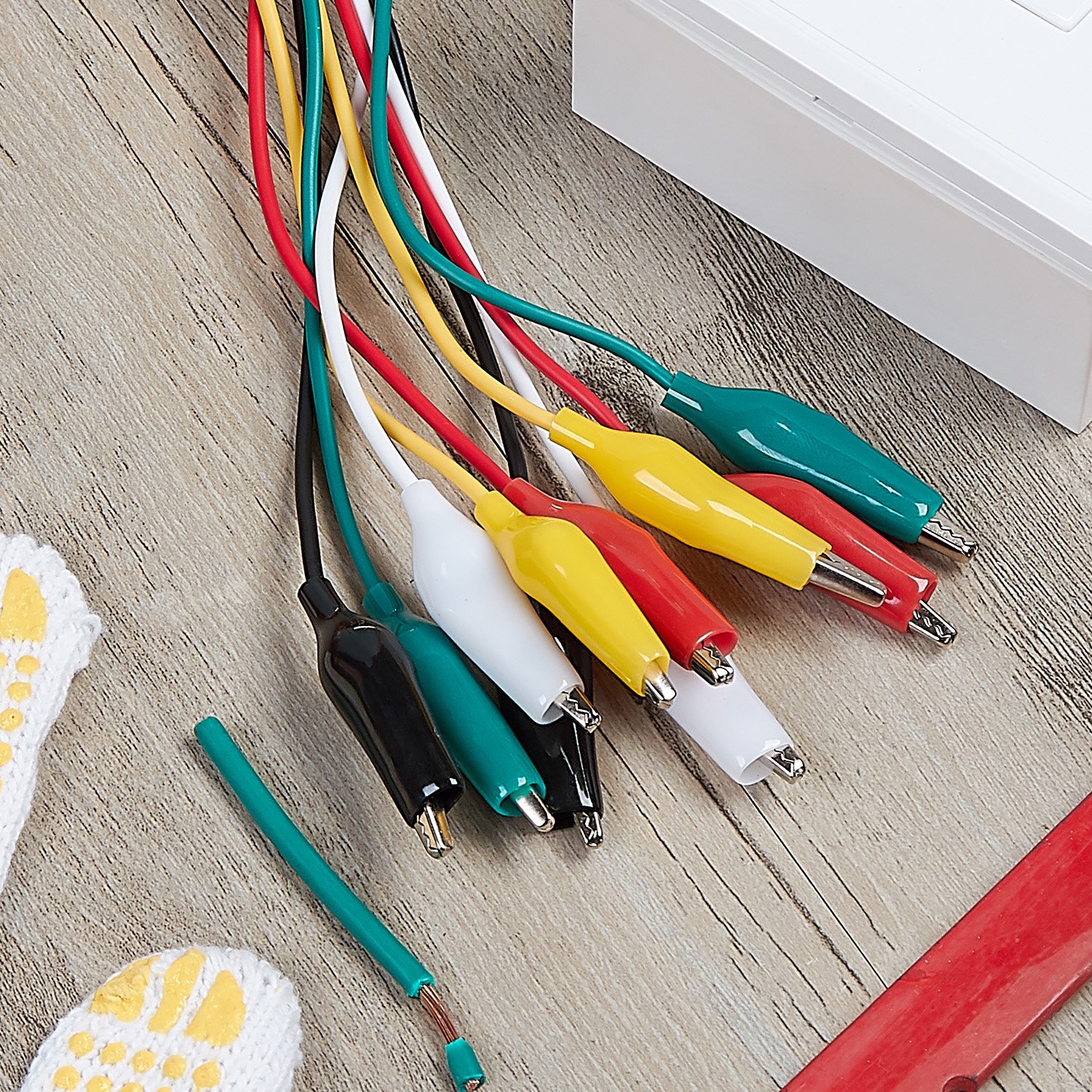 WGGE WG-026 10 Pieces and 5 Colors Test Lead Set & Alligator Clips,20.5 inches (1 PACK): Home Improvement