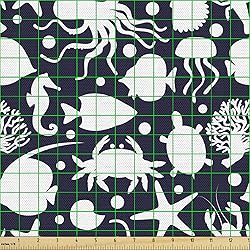 Lunarable Underwater Fabric by The Yard, Marine