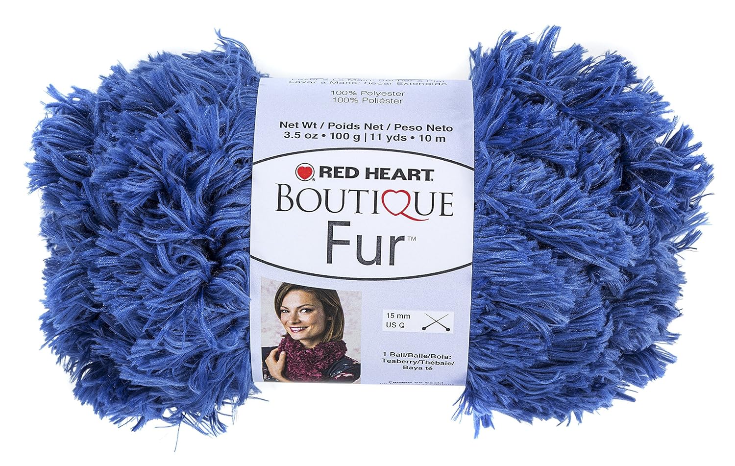 Coats Yarn Red Heart Boutique Fur Yarn, Cobalt, Acrylic Multicolour, 7