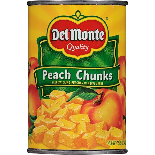 DEL MONTE YELLOW CLING PEACH CHUNKS IN HEAVY SYRUP 15.25OZ