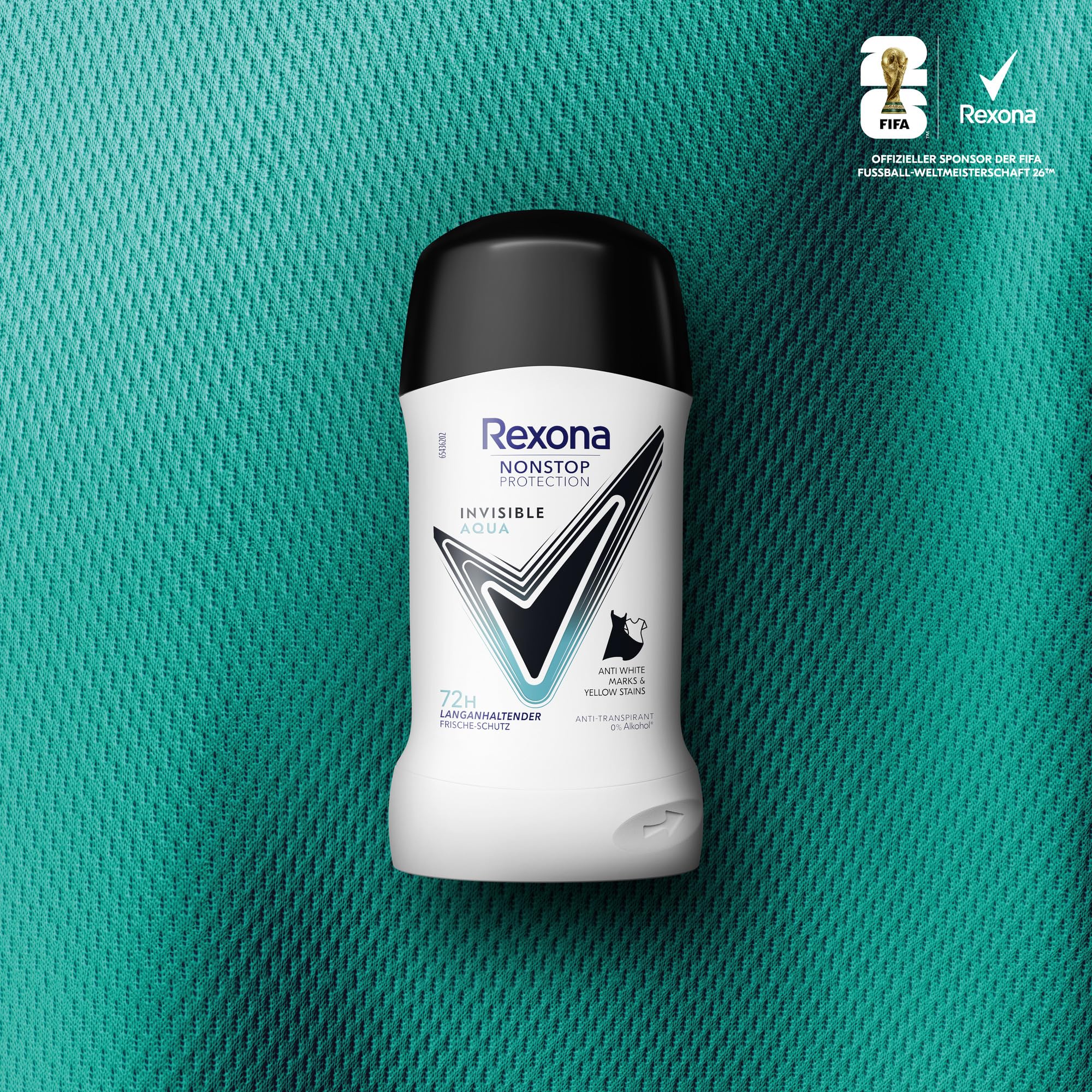 Rexona Nonstop Protection Anti Transpirant Stick Invisible Aqua Deodorant mit 72 Stunden Schutz vor Schweiß und Körpergeruch 50 ml 5