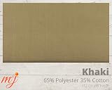 M & J Plain Khaki Polycotton Fabric 45 inch Wide 2 Metre 65/35 view 2