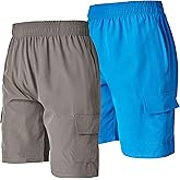 Ultra Performance Men's Nylon Cargo Short's 2 Pack Mens Golf & Hiking Stretch Shorts with Pockets Quick Dry Short for Men