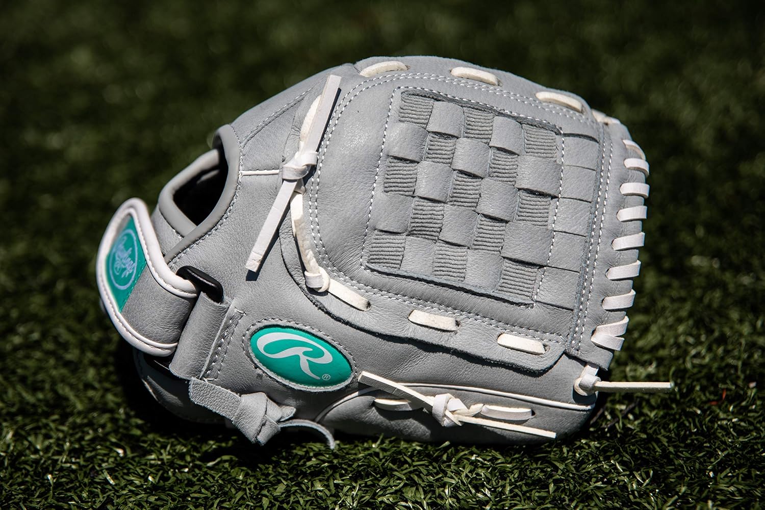 Teal/Grey/White Right Hand Throw Rawlings Sure Catch Series Fastpitch