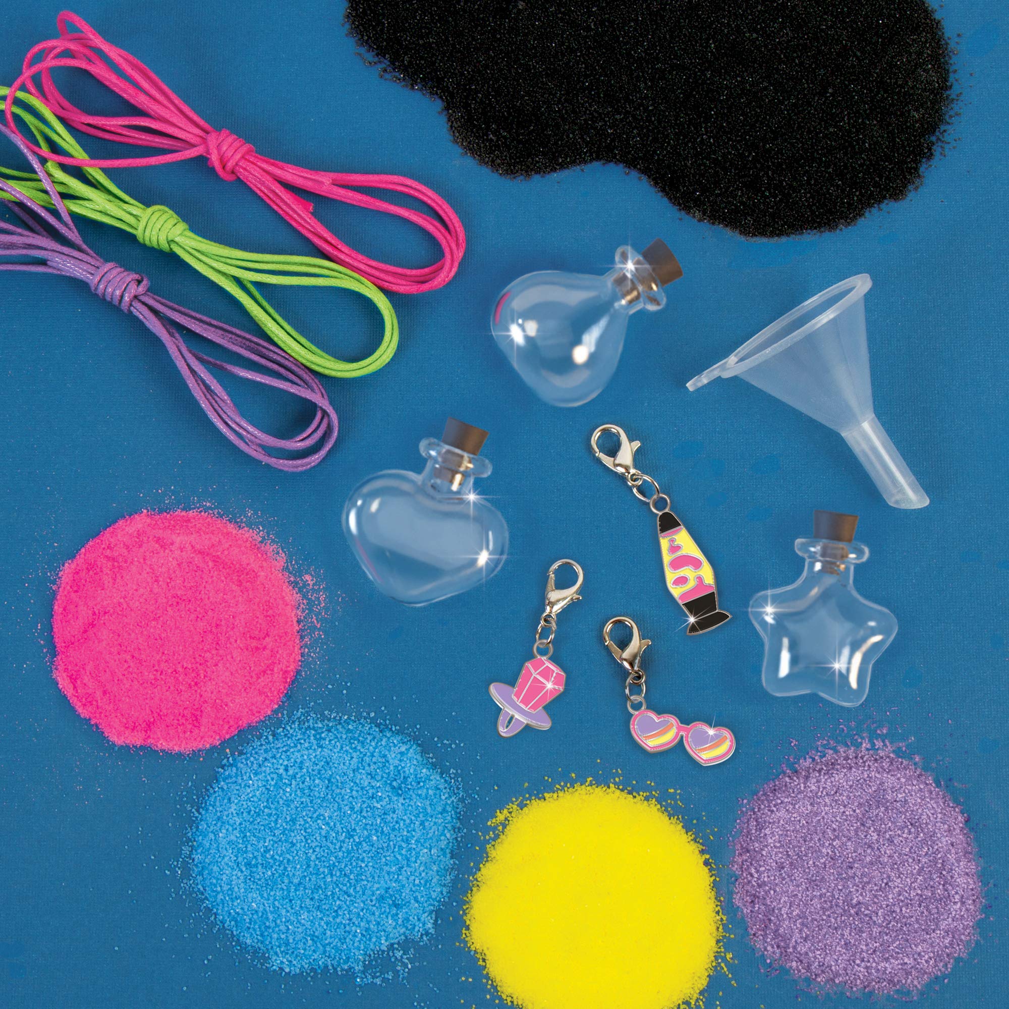 Make It Real – Dream Glow Terrarium - DIY Necklace Making Kit - Arts and Crafts Kit to Design Glowing Necklace - Terrarium Kit for Kids with Glow in The Dark Sand and Charms