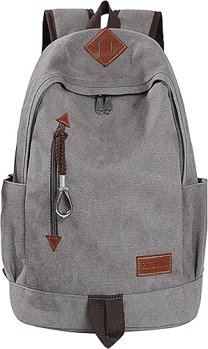 Amazon スタイリッシュなデザイン 帆布 リュックサック メンズ レディース バックパック リュック グレー Lumiele メンズ