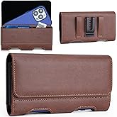 Mopaclle Phone Holster with Belt Clip for iPhone 17 Pro Max, 17 Air, iPhone 16 Pro Max 16 Plus 15 Pro Max 15 Plus,Cell Phone Belt Holder with Metal Clip and Belt Loops for Galaxy S25 Plus S24 Plus