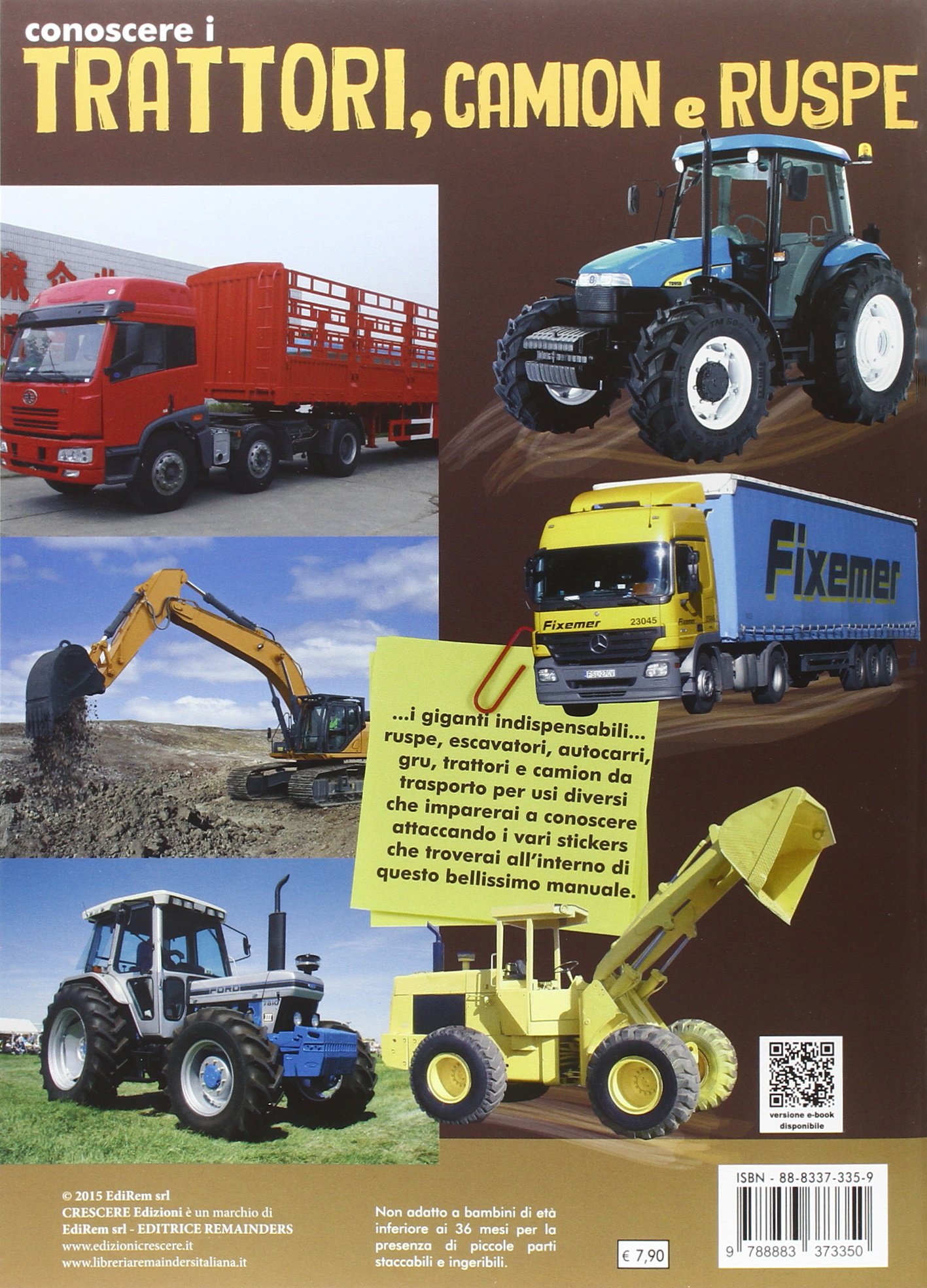 Amazon Conoscere i trattori camion e ruspe Con adesivi Ediz a colori AA VV Libri