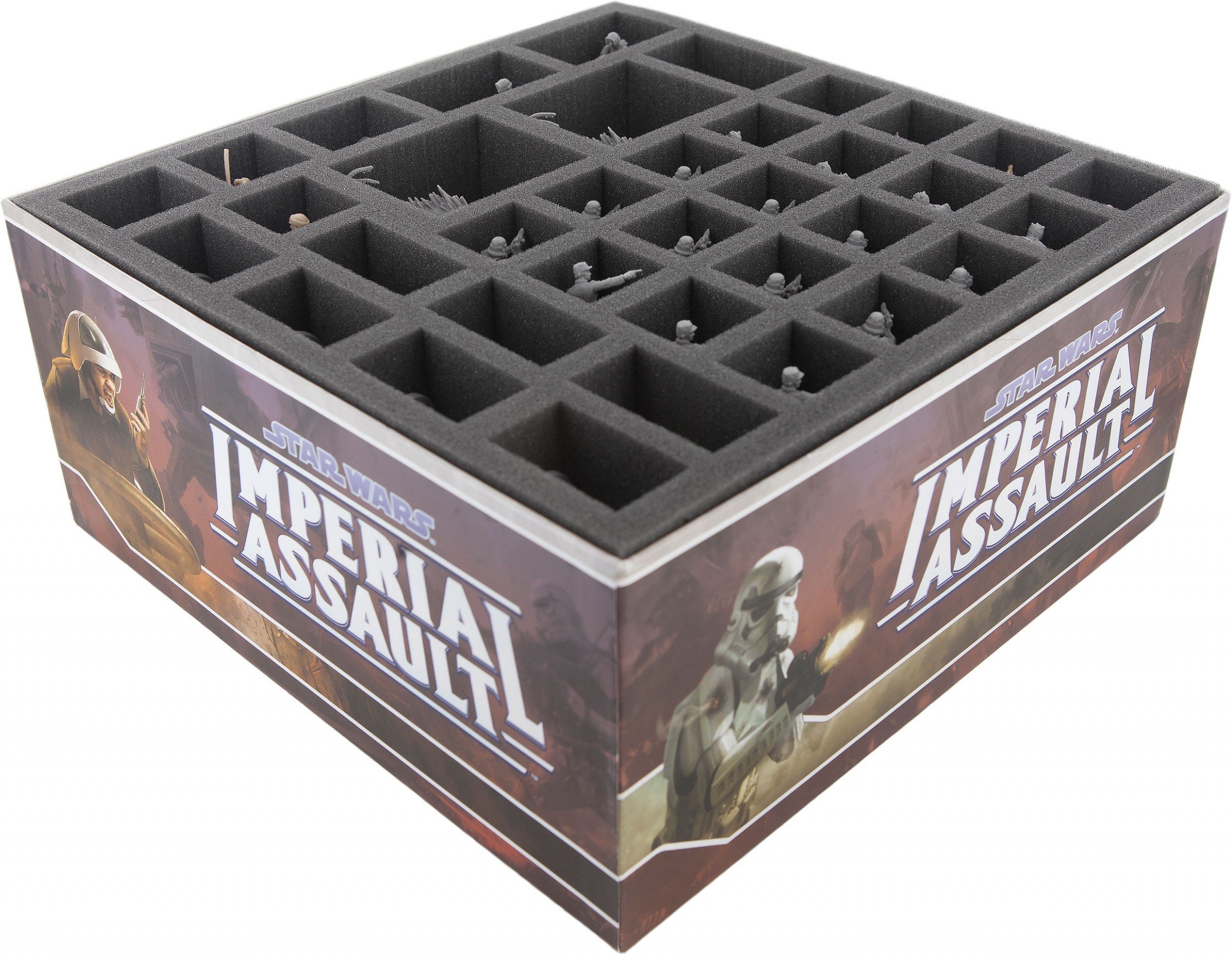 Foam tray set compatible with Star Wars Imperial Assault board game box