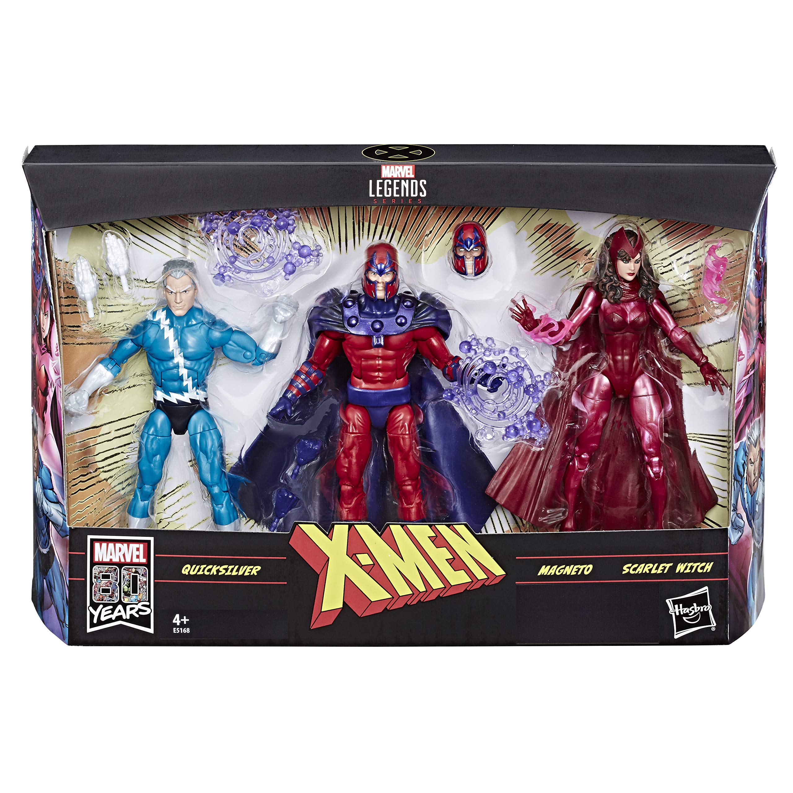 Marvel Legends Series Exclusive 6-Inch Family Matters 3-Pack with Magneto, Quicksilver and Scarlet Witch Action Figures - Exclusive to Amazon