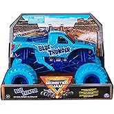 Monster Jam, Official Blue Thunder Monster Truck, Collector Die-Cast Vehicle, 1:24 Scale, Kids Toys for Boys and Girls Ages 3 and up