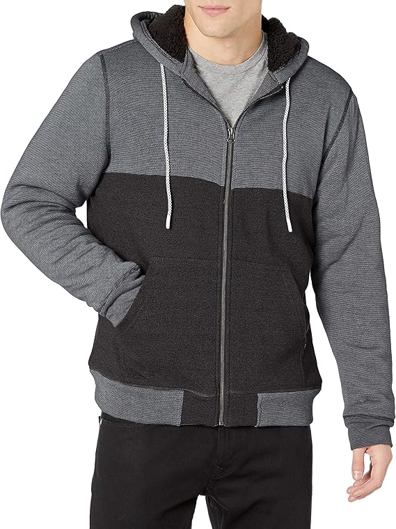 O'Neill Men's Sherpa Lined Full Zip Hooded Fleece Sweatshirt Jacket: Amazon.com.au: Fashion