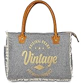 KPL Sel De Mer Upcycled Canvas and leather Hand Bag Cowhide Tote Bag shopping bag carry on leather bag