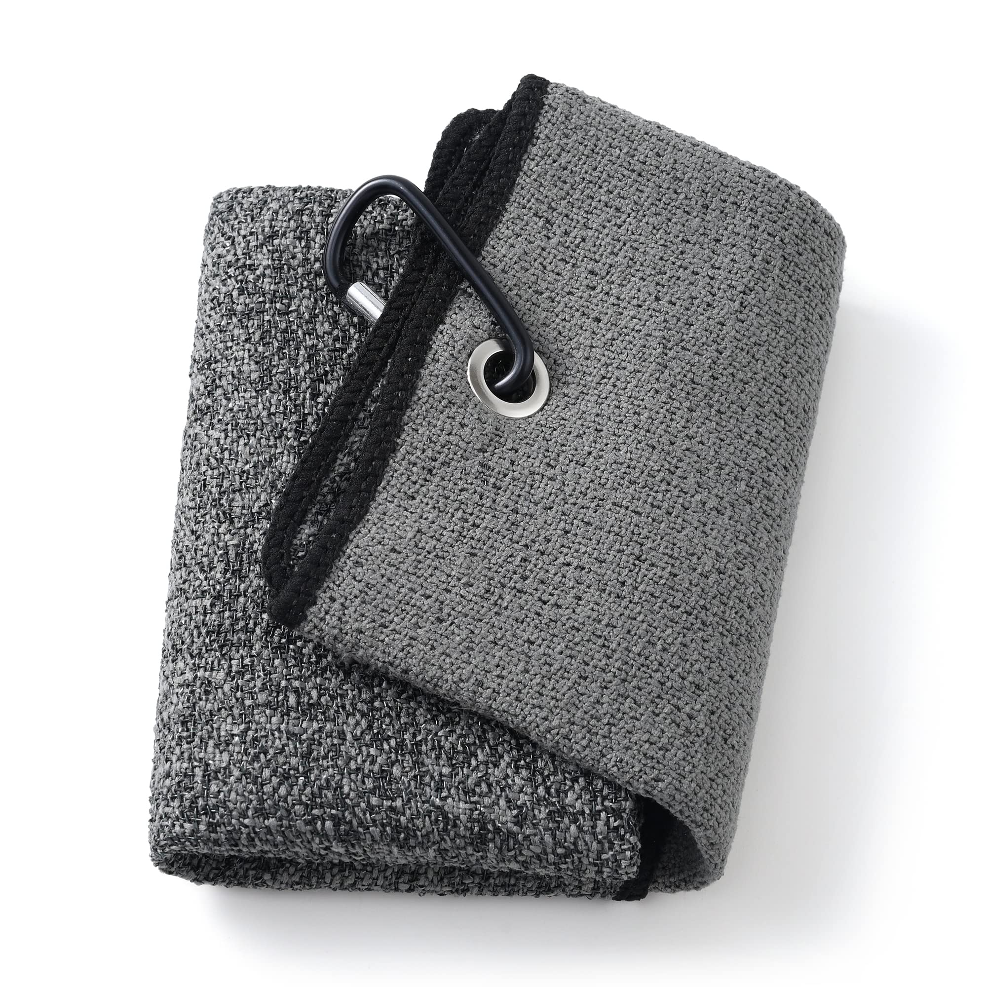 Mile High Life | Tri-Fold Microfiber Golf Towel | Innovative Dual Side Design w/Dirt Scrub & Soft Cleaning Sides | Light Weight | Excellent Water Absorbance | Please Watch Video (Dark Gray)
