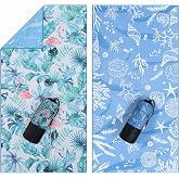 Utopia Towels Thin Lightweight Microfiber Beach Towel 2 Pack 32x71 Inch | Sand Free, Absorbent, Extra Large, Compact, With Travel Bag, Quick Dry for Beach, Pool, Camping, Picnic, Travel &amp; Outdoor Use